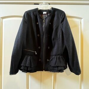 Women’s Worthington Lined Black Zip Up Blazer size XL